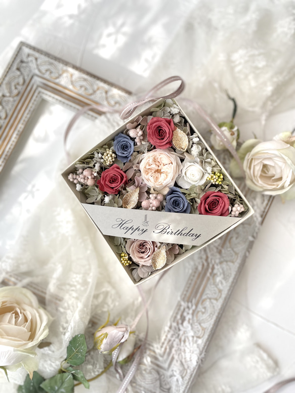 クラーレットカラー】誕生日/結婚祝い/両親贈呈品 プリザーブド