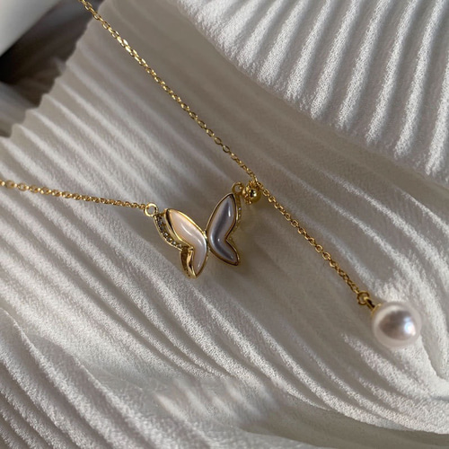 silver925 シェルパールヴィンテージネックレス シルバー