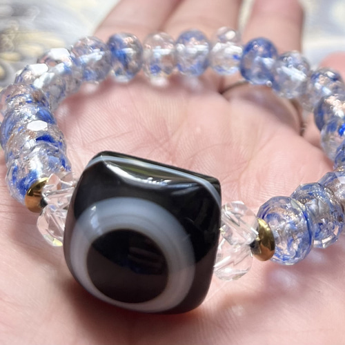 開光 天眼石羊眼天珠 ブレスレット dzi ＊ ΚΑйON ＊ 通販 16451894