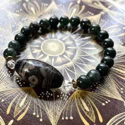 【保障できる】 天珠 現地直接購入 Dzi 健康 - 三眼 ブレス Beads】五眼天珠 健康アクセサリー