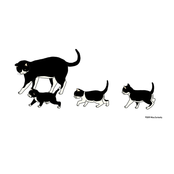 スウェット　猫の家族 3枚目の画像