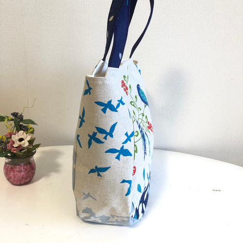 毎日のトートバック Мサイズ 可愛い小鳥再販 トートバッグ tumugi 通販 
