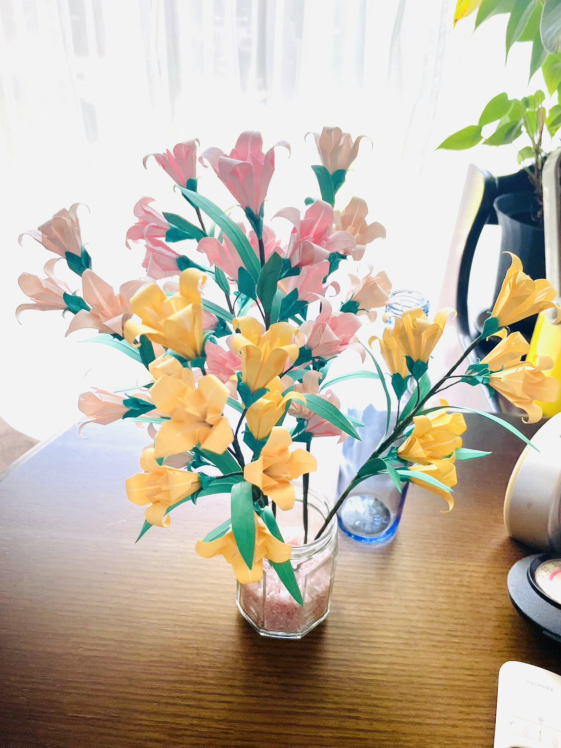 百合　折り紙フラワー