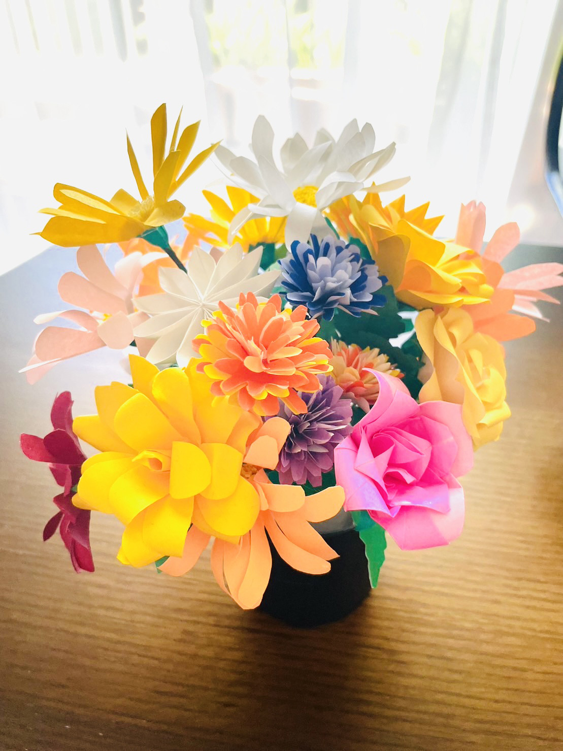 春の花束　折り紙フラワー