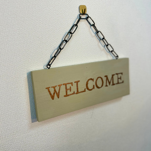 送料込み】wood welcome sign 木製ウェルカムサイン 玄関・インテリア