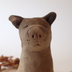 陶製　犬の置き物　子犬のきょうだい　野焼き技法　『犬の日2023』 11枚目の画像