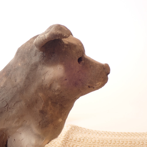 陶製 犬の置き物 子犬のきょうだい 野焼き技法 『犬の日2023』 その他