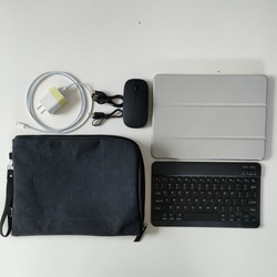Half zipper tablet case （帆布）/タブレットケース/タブレット収納ケース 9枚目の画像