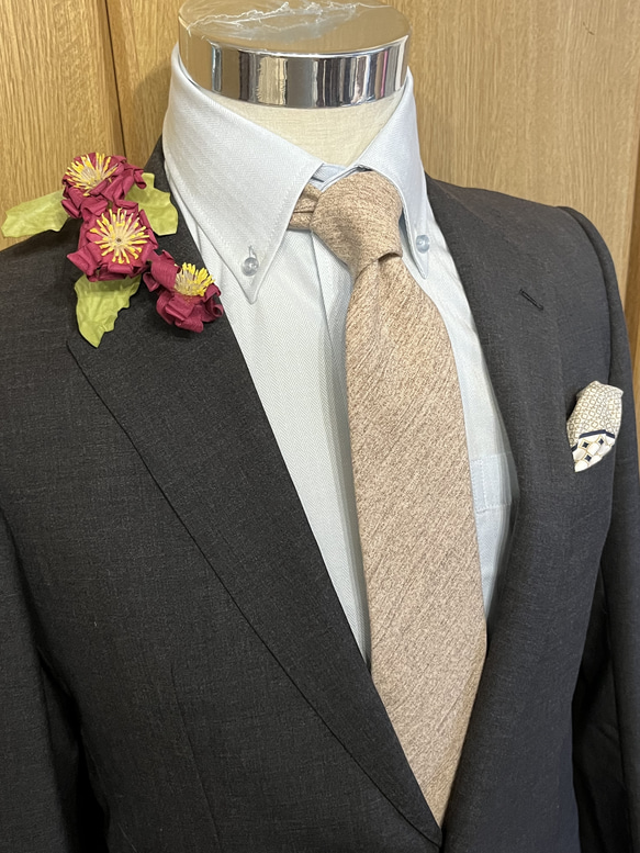 日本の伝統織工芸品新潟栃尾織ネクタイ 4枚目の画像