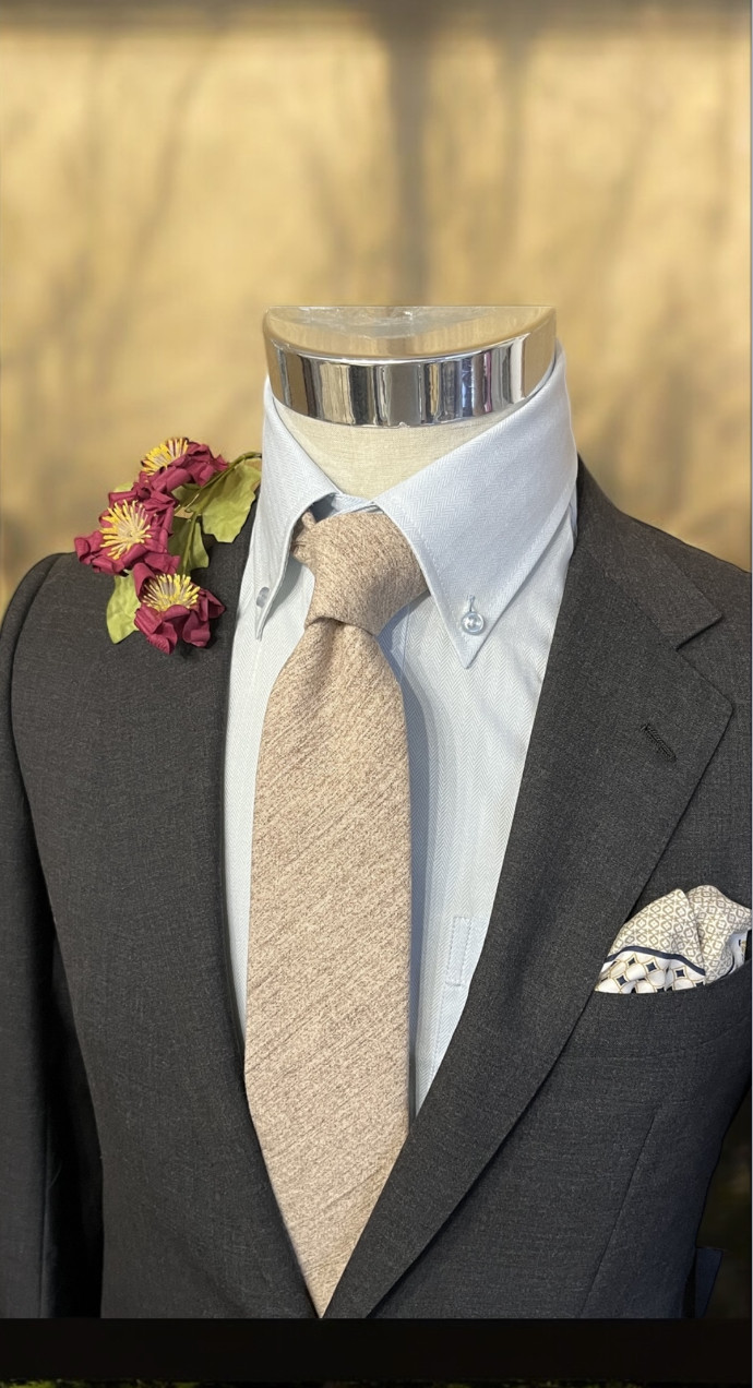 日本の伝統織工芸品新潟栃尾織ネクタイ