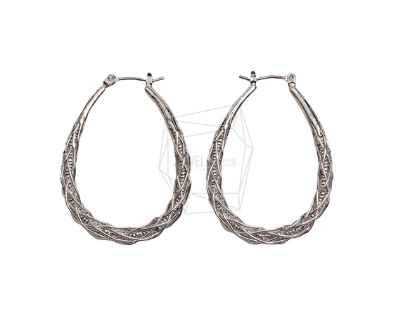 ERG-2468-R【2個入り】ロングオーバルピアス/Long Oval Post Earring 1枚目の画像