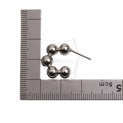 ERG-2470-R [2 件] 多球圓形耳環，多球圓形耳釘 第5張的照片