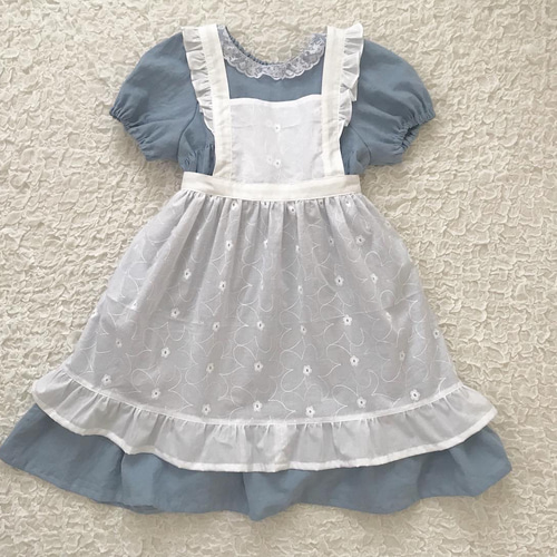 memeki☆ オーダー ハンドメイド フリル キッズエプロン memeki☆様専用 オーダー ハンドメイド フリル キッズエプロン