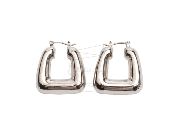 ERG-2477-R【2個入り】レクタングルパイプピアス,Rectangle Pipe Post Earring 1枚目の画像