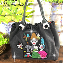ロラライハリス刺繍トートバッグ トートバッグ kirara 通販