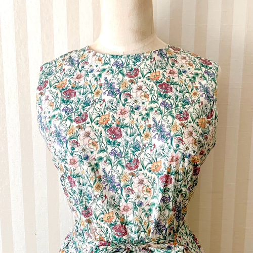 リバティ花柄ロングワンピース SALE ワンピース merci 通販 リバティ花柄ロングワンピース SALE ワンピース merci 通販