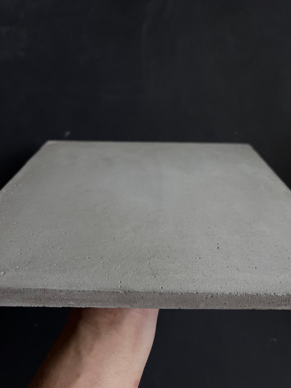 ◼️25cm セメント スクエアプレート◼️ ディスプレイ 器 皿 インテリア 什器 オブジェ セメント コンクリート 7枚目の画像
