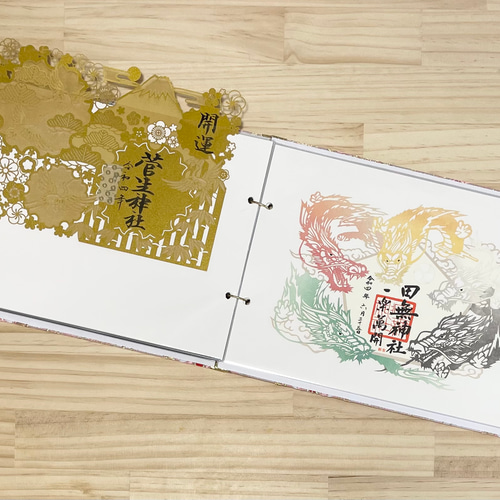 御朱印ホルダー】見開き 書置き御朱印を大切に保管できる差込式
