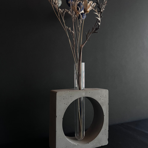 △12cm セメント フラワーベース△ フラワーベース 花器 インテリア