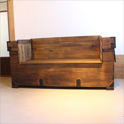 長持 ソファ 2人掛け 古材 アンティーク リビング 天然木 和モダン