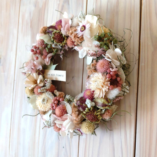 小さめサイズ♡幸せピンクのニュアンスカラー♡ブリザーブドドライ