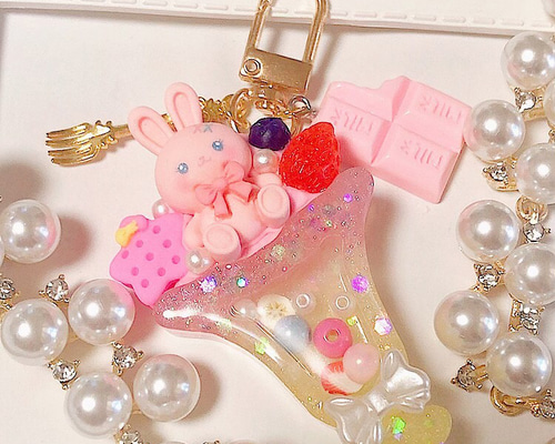 値下シェイカーキーホルダー ロリポップ シャカシャカ レジン