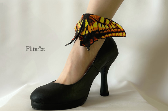蝶々アンクレット:アゲハ蝶-残懐- 2枚目の画像