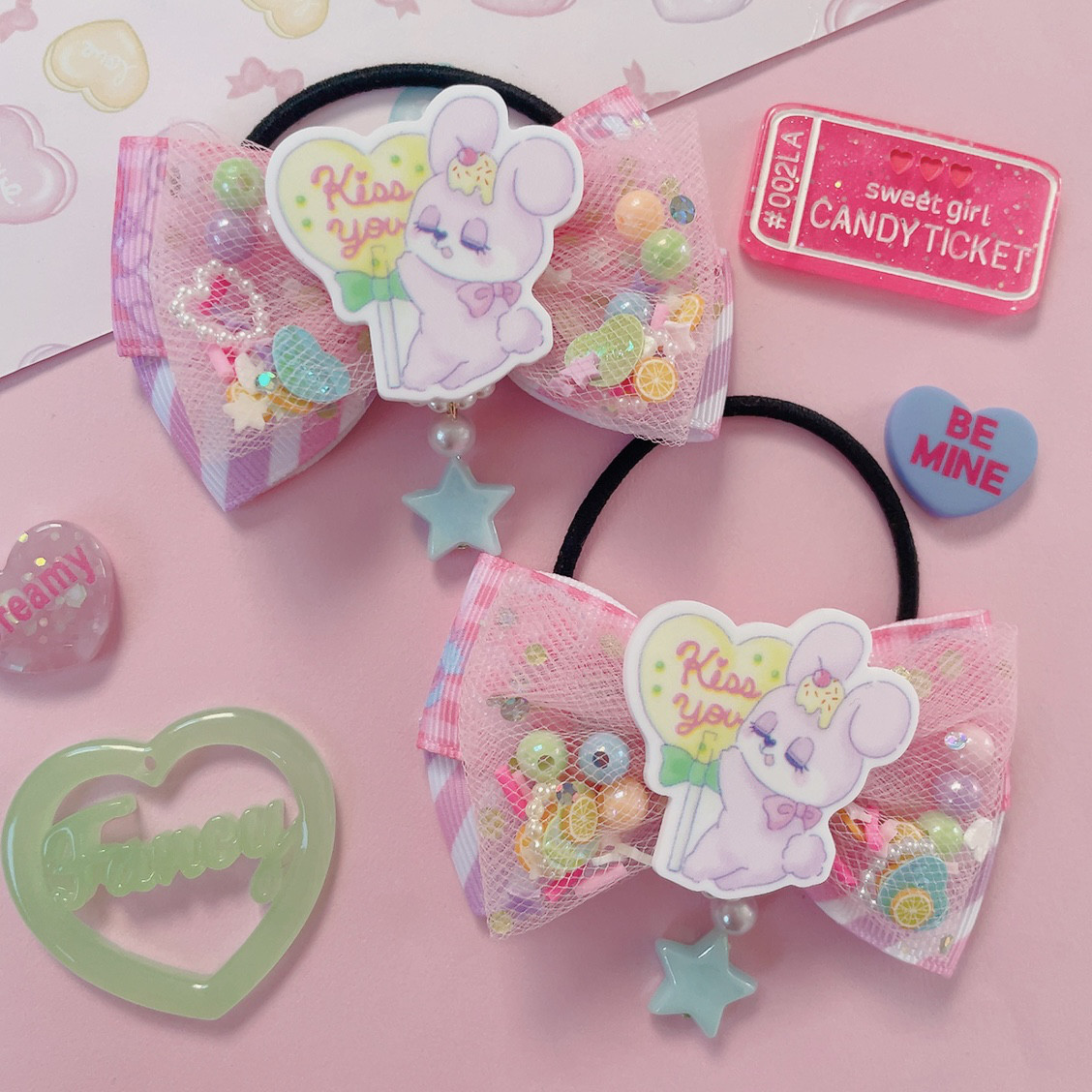 ♡ハンドメイド♡ヘアゴムリボン