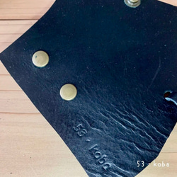 スキレット レザー持ち手カバー 黒（ニトスキ対応） 4枚目の画像