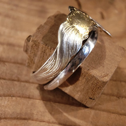 充滿日本美學的幸運符設計。古董銀製糖果牙籤重製戒指「鶴龜」_807 第5張的照片