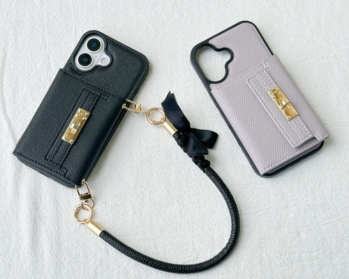 送関込【Harper & Blake】カード収納ミラー付スマホケース /鳥 Harper & Blake】お洒落カード収納ミラー付スマホケース馬水玉