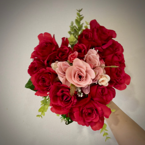 アーティフィシャルフラワー ブーケ ブートニア 結婚式前撮り