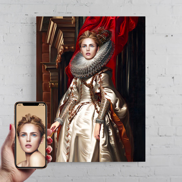 【オーダーメイド】写真からカスタムロイヤルキング天皇皇帝油絵スタイルの肖像画一点物 似顔絵 イラスト彼氏夫の贈り物誕生日 100%