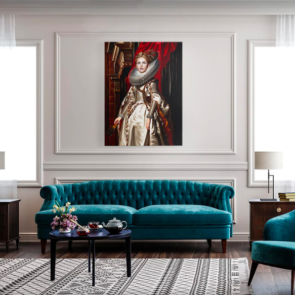 【オーダーメイド】写真からカスタムロイヤルキング天皇皇帝油絵スタイルの肖像画一点物 似顔絵 イラスト彼氏夫の贈り物誕生日 100%