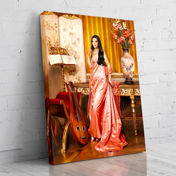 【オーダーメイド】写真からカスタムロイヤルキング天皇皇帝油絵スタイルの肖像画一点物 似顔絵 イラスト彼氏夫の贈り物誕生日 100%