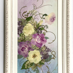 押し花アート額 【タテ39cm×32cm】