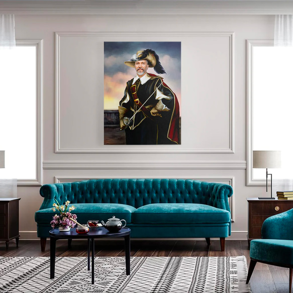 【オーダーメイド】写真からカスタムロイヤルキング天皇皇帝油絵スタイルの肖像画一点物 似顔絵 イラスト彼氏夫の贈り物誕生日                                     彼または彼女へのユニークなカス F1544336497(11830円)