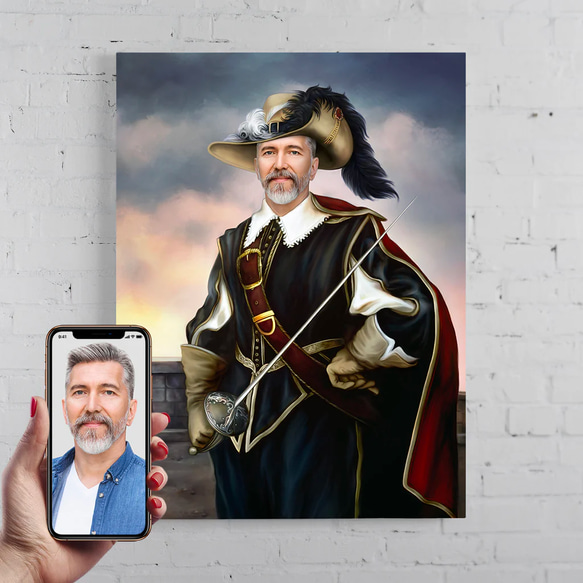 【オーダーメイド】写真からカスタムロイヤルキング天皇皇帝油絵スタイルの肖像画一点物 似顔絵 イラスト彼氏夫の贈り物誕生日                                     彼または彼女へのユニークなカス F1544336497(11830円)