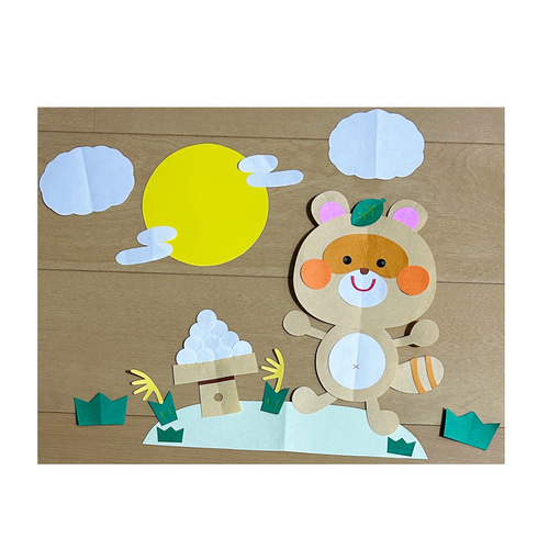 ミニ壁面飾り 保育壁面 ＊たぬきのお月見＊ 雑貨・その他