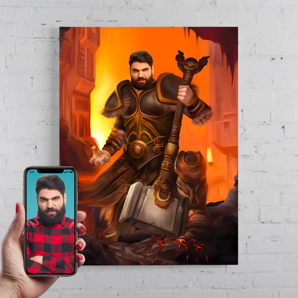 【オーダーメイド】写真からカスタムロイヤルキング天皇皇帝油絵スタイルの肖像画一点物 似顔絵 イラスト彼氏夫の贈り物誕生日 100%