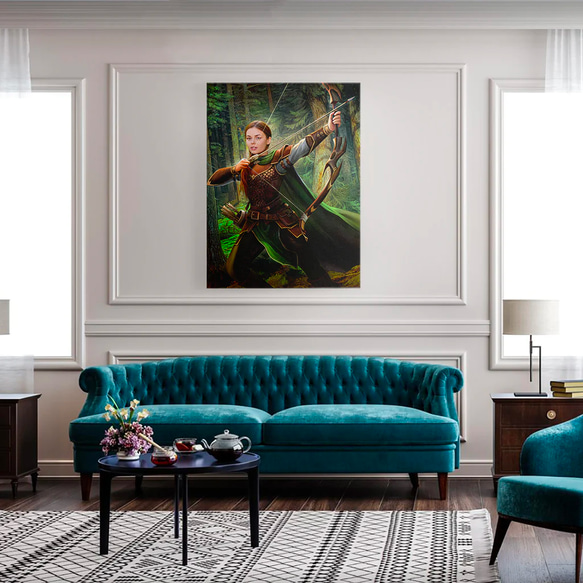 【オーダーメイド】写真からカスタムロイヤルキング天皇皇帝油絵スタイルの肖像画一点物 似顔絵 イラスト彼氏夫の贈り物誕生日 100%