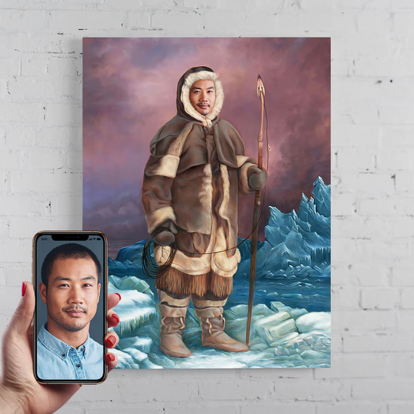 【オーダーメイド】写真からカスタムロイヤルキング天皇皇帝油絵スタイルの肖像画一点物 似顔絵 イラスト彼氏夫の贈り物誕生日 100%