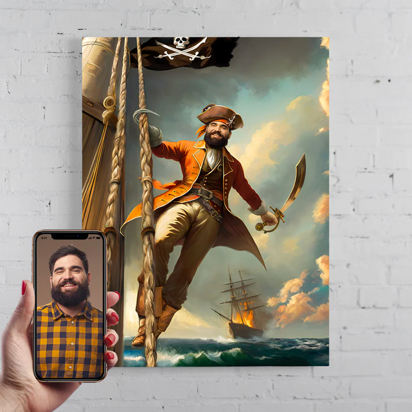 【オーダーメイド】写真からカスタムロイヤルキング天皇皇帝油絵スタイルの肖像画一点物 似顔絵 イラスト彼氏夫の贈り物誕生日 100%