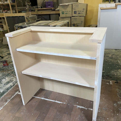 漆喰風カウンター レジカウンター 受付カウンター 机・デスク エバー