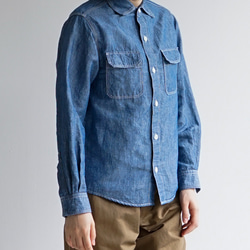 シャンブレーワークシャツ/chambray work shirt/size1 5枚目の画像