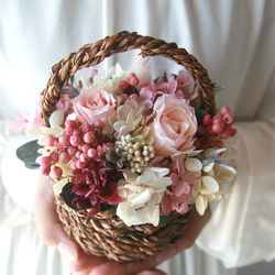 Flower basket (S) Antique pink#02 1枚目の画像