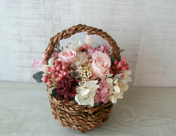 Flower basket (S) Antique pink#02 2枚目の画像