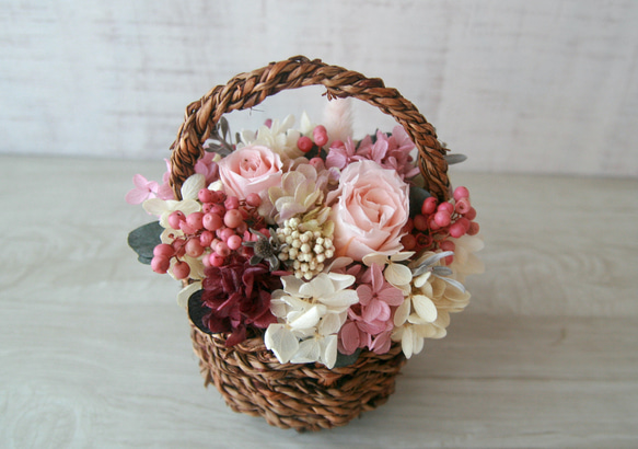 Flower basket (S) Antique pink#02 7枚目の画像