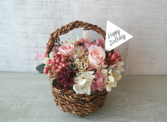 Flower basket (S) Antique pink#02 6枚目の画像