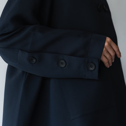 フレアジャケット　ネイビー　sai　日本製　ストレスフリー　体型カバー　フレア　フリーサイズ　即納 6枚目の画像